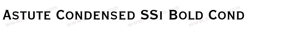 Astute Condensed SSi Bold Condensed字体转换